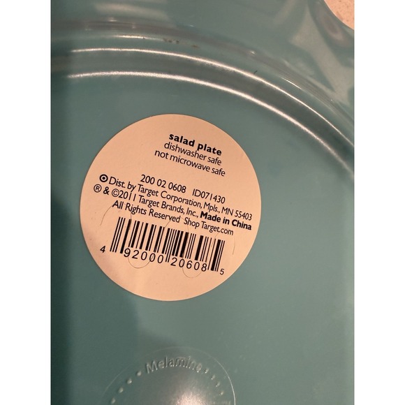 Target Home Melamine Salad Plates Set of  4 Scalloped Edges Pastels Butterflies - Picture 7 of 8